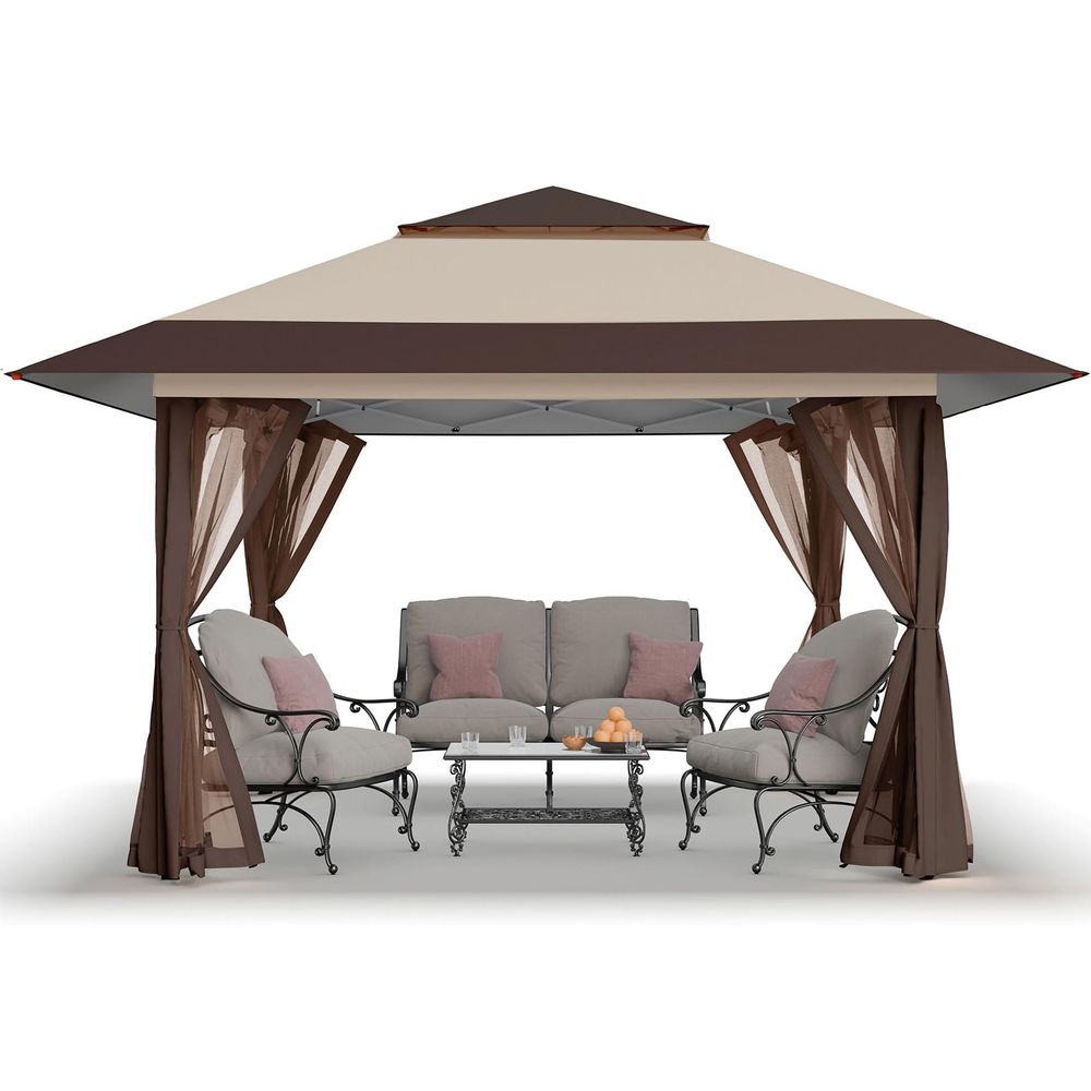 Outdoor Furniture Gazebo - Gazebo Pop-Up 13x13, Tenda a Baldacchino,