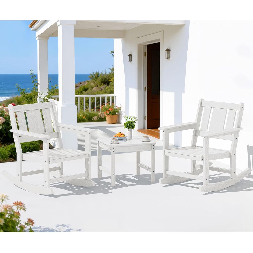 Outdoor Furniture Ofo - Set di 2 sedie a dondolo