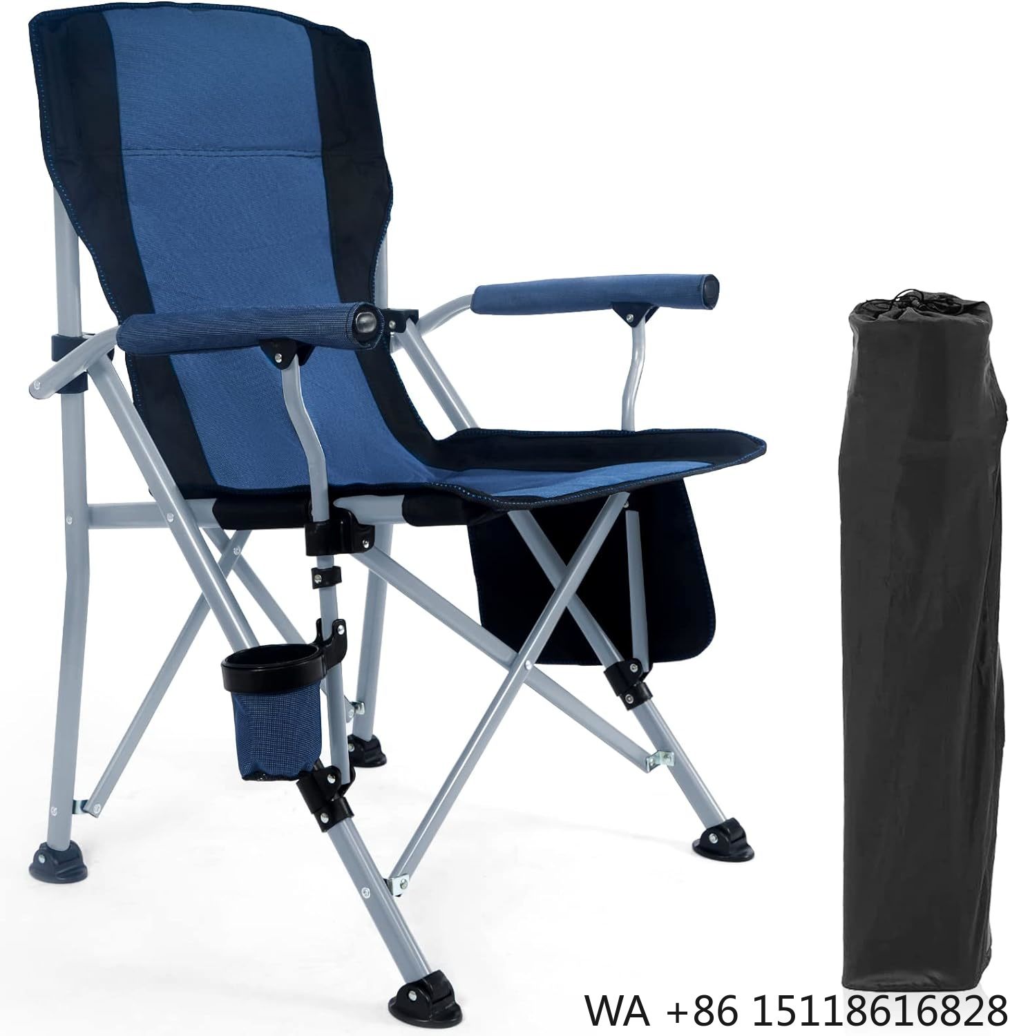 Outdoor Furniture Recliner Set - Sedia Pieghevole Portatile da Campeggio, Grande