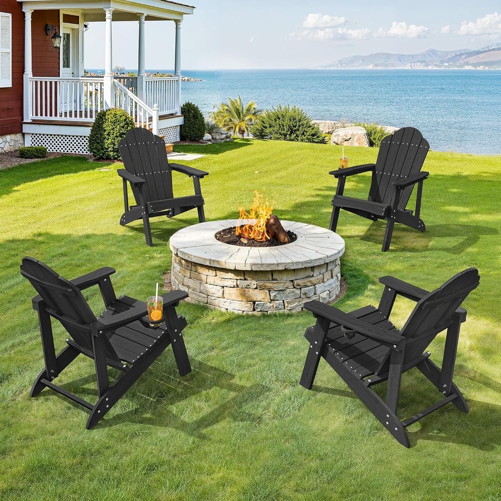Outdoor Furniture Ofo - Set di 4 sedie Adirondack -