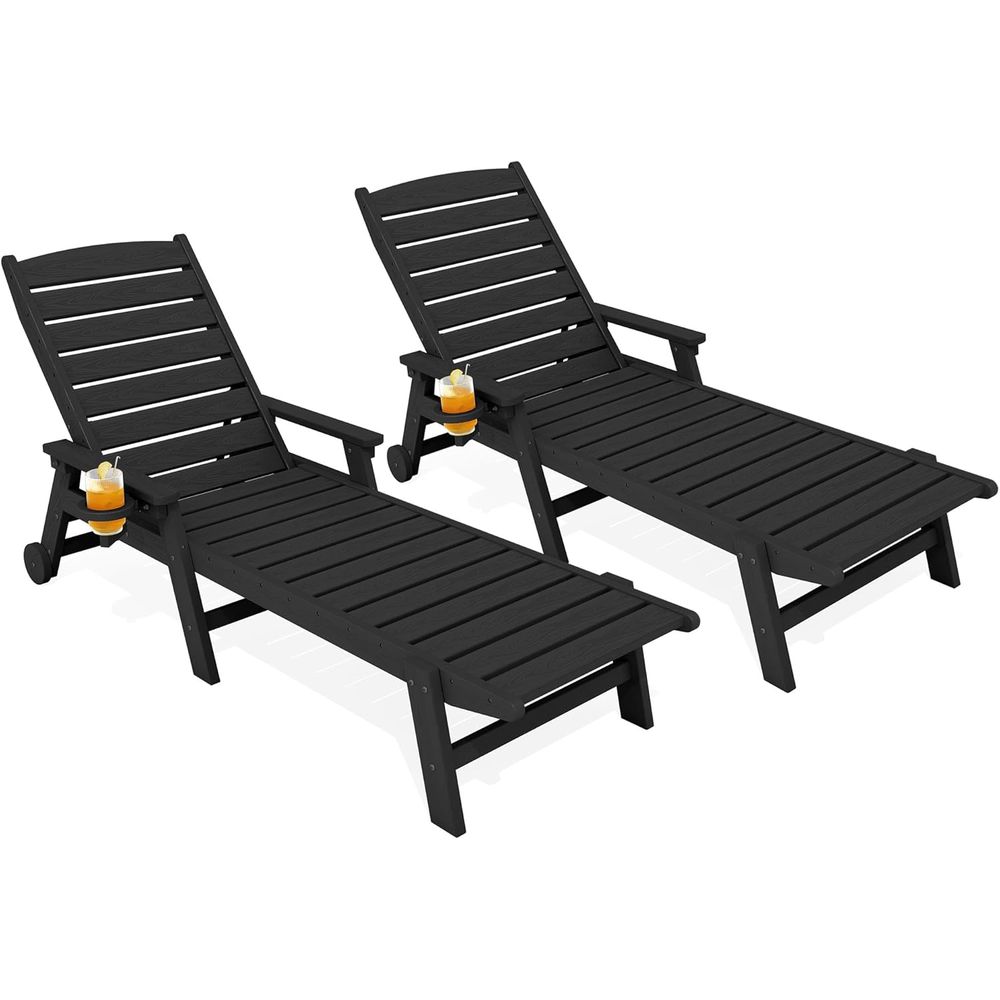 Outdoor Furniture Ofo - Set di 2 sedie a sdraio