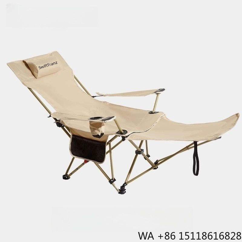 Outdoor Furniture Recliner Set - Sedia da Campeggio Pieghevole in Acciaio