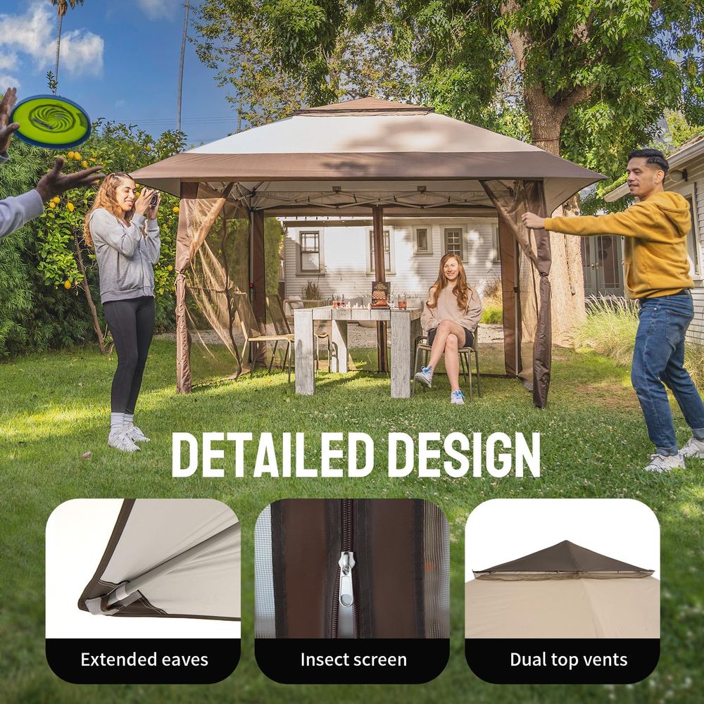 Gazebo Pop-Up 13x13, Tenda a B - Outdoor Furniture Gazebo recensione e prezzo