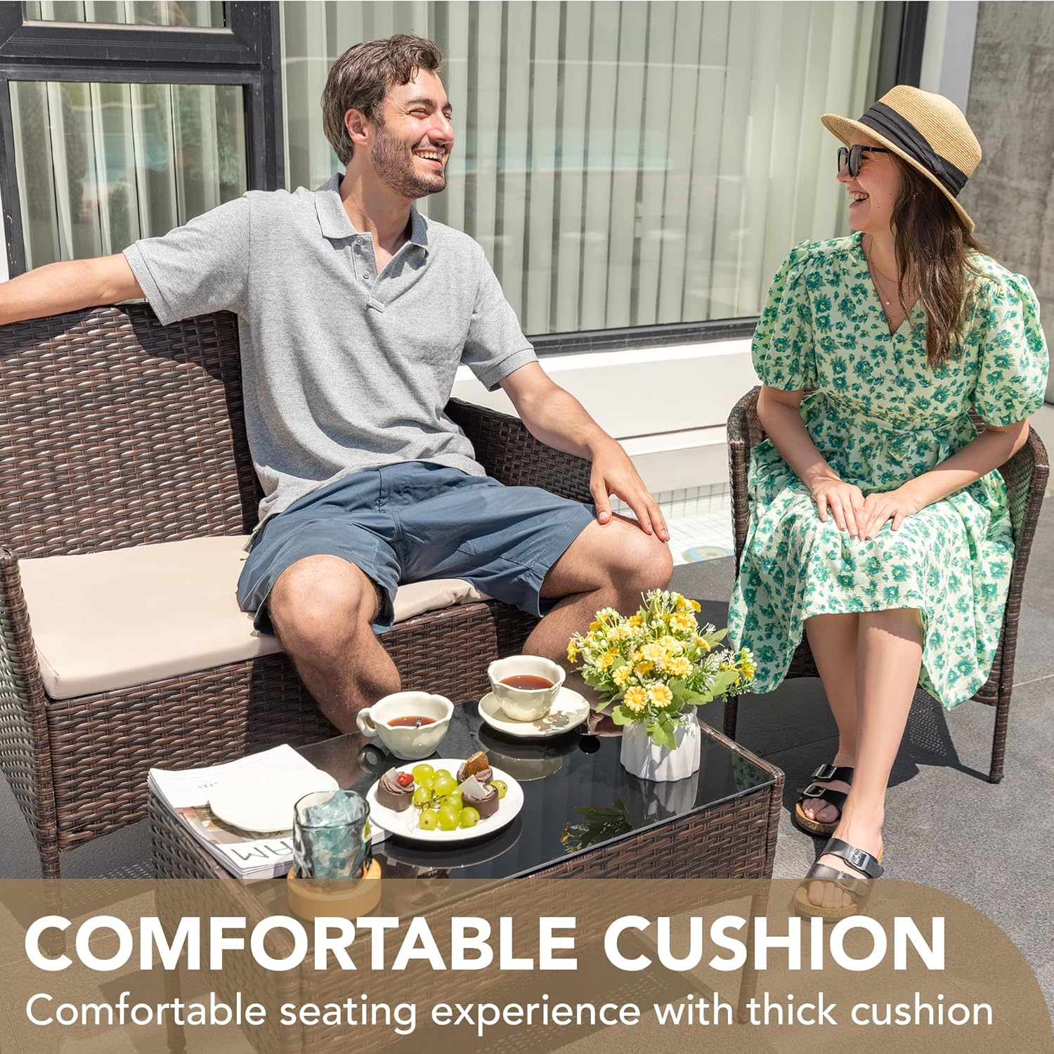 Set di mobili da esterno a 4 p - Outdoor Furniture Ofo recensione e prezzo