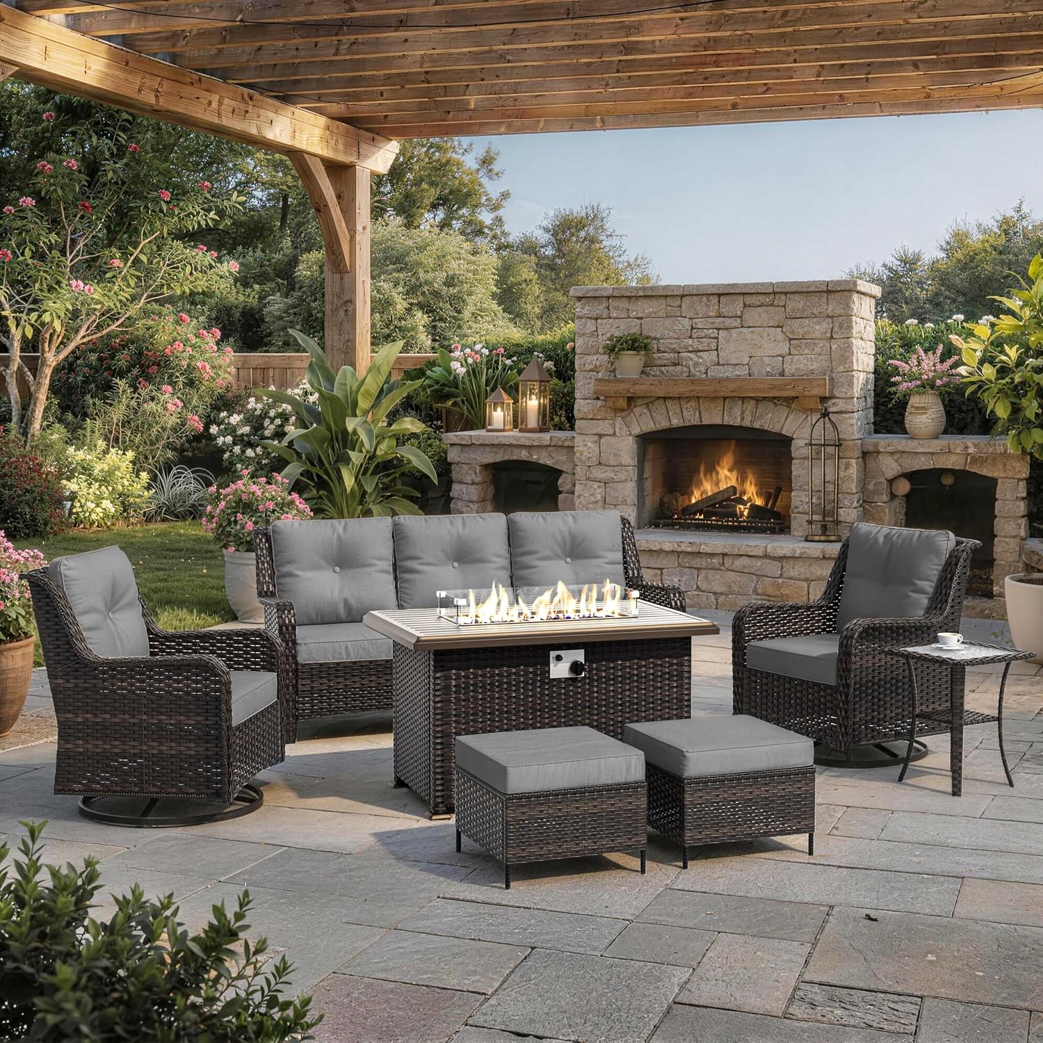 Set di Mobili da Patio a 7 Pez - Outdoor Furniture Sale recensione e prezzo