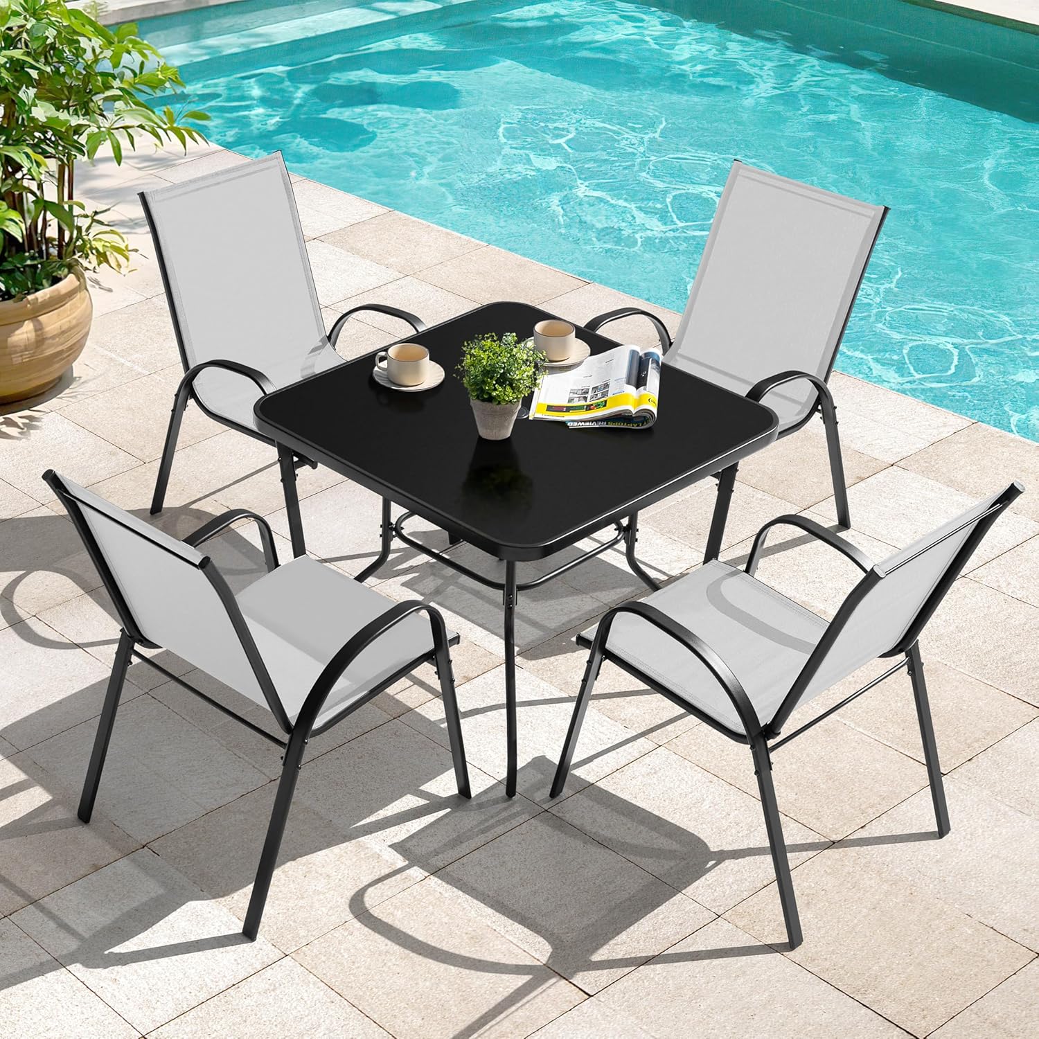 Set da pranzo da giardino a 5  - Outdoor Furniture Ofo recensione e prezzo
