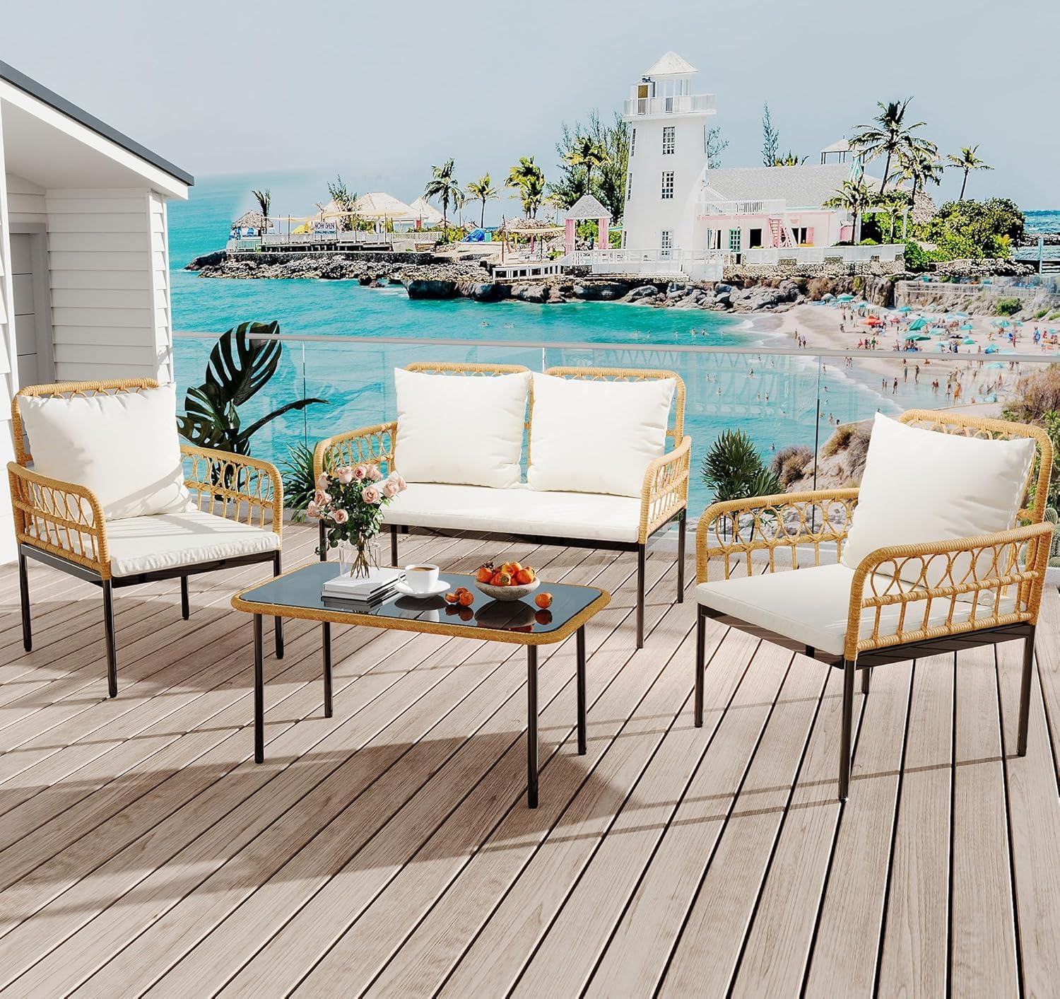 Set di Mobili da Giardino in 4 - Outdoor Furniture Ofo recensione e prezzo