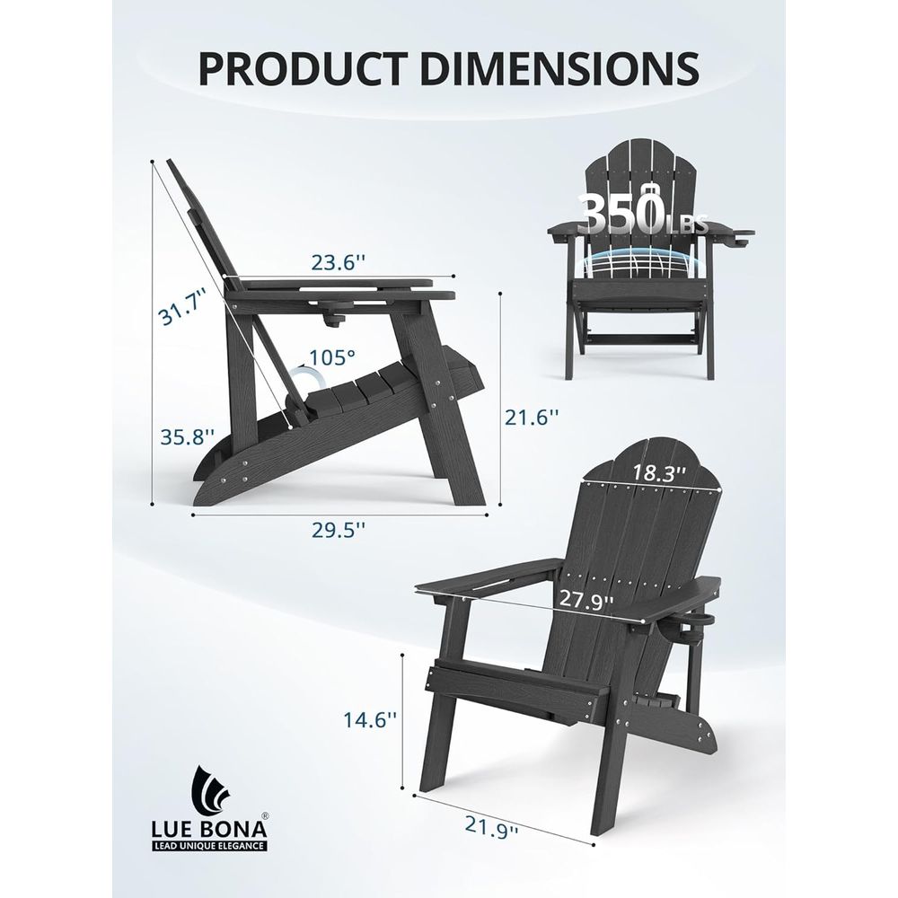 Set di 4 sedie Adirondack - Se - Outdoor Furniture Ofo recensione e prezzo