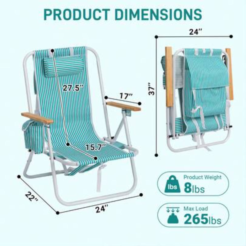 Sedia da Spiaggia Pieghevole R - Outdoor Furniture Green recensione e prezzo