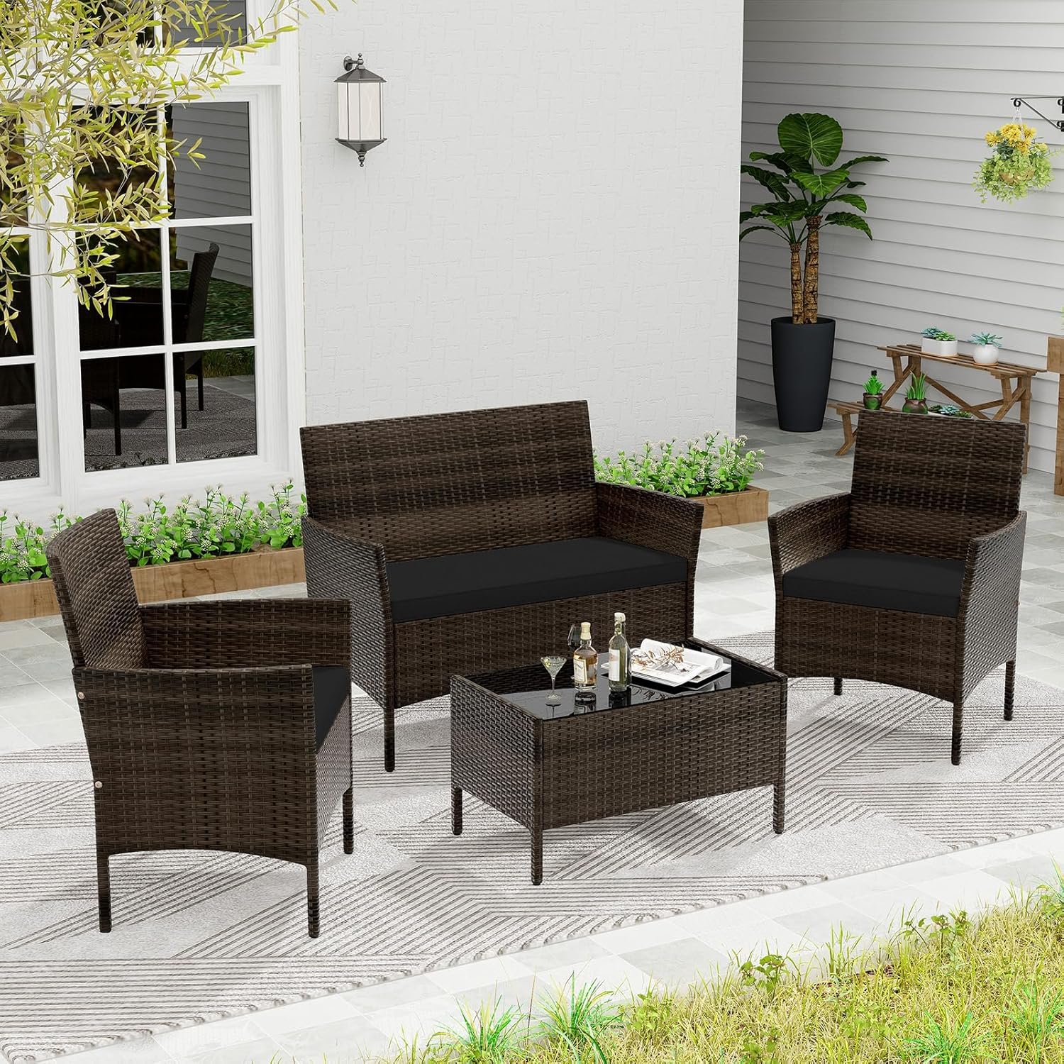 Set di Mobili da Giardino in 4 - Outdoor Furniture Ofo recensione e prezzo