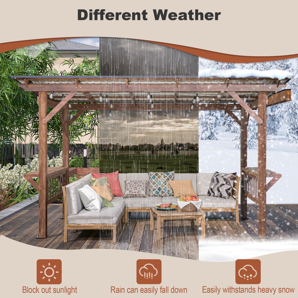 Pergola Moderna in Legno 13' x - Outdoor Furniture Gazebo recensione e prezzo