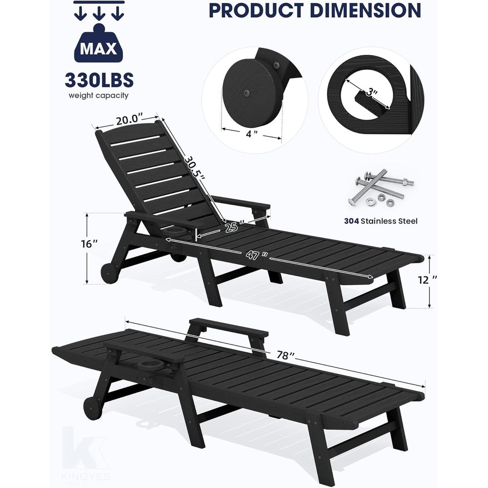 Set di 2 sedie a sdraio da est - Outdoor Furniture Ofo recensione e prezzo
