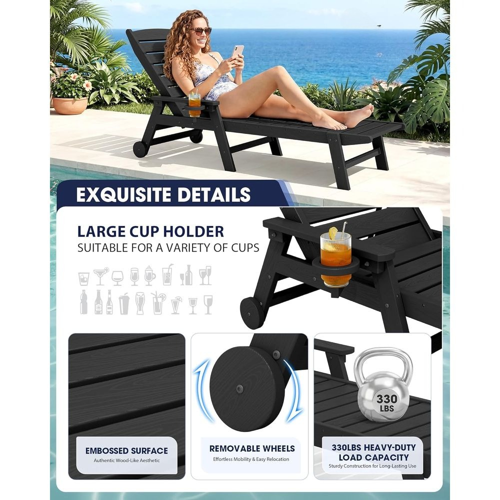 Set di 2 sedie a sdraio da est - Outdoor Furniture Ofo recensione e prezzo